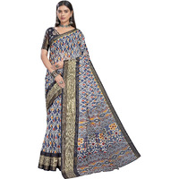 Glory Sarees Womens Cotto Silk Saree With Blouse Piece (Khushbu106_Blue)