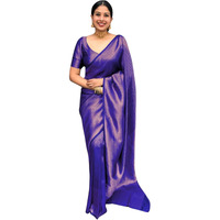 SGF11 Womens Kanjivaram Soft Silk Saree With Blouse Piece (Royal Blue)