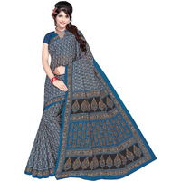 TAMAIRA FASHION Womens Plain Weave Cotton Saree Without Blouse Piece (802_Blue)
