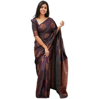 Yashika Womens Banarasi Cotton Silk Jacquard saree (MUDRA PURPLE