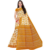 TAMAIRA FASHION Womens Plain Cotton Saree Without Blouse Piece (1338_Mustard_Yellow, Mustard)
