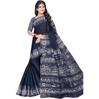 TAMAIRA FASHION Womens Plain Weave Pure Cotton Saree Without Blouse Piece (1920_DarkGrey)