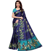 Yashika Womens Silk Saree With Blouse Piece (Sdpl-Kathak_Navy_Fs_Navy)