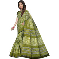 TAMAIRA FASHION Womens Plain Weave Pure Cotton Saree Without Blouse Piece(2203_Green)