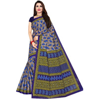 TAMAIRA FASHION Womens Plain Weave Pure Cotton Saree Without Blouse Piece(1354_Grey&Blue)