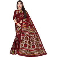 TAMAIRA FASHION Womens Plain Weave Pure Cotton Saree Without Blouse Piece(AB13_Maroon)