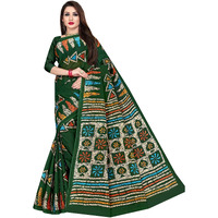 TAMAIRA FASHION Womens Plain Weave Pure Cotton Saree Without Blouse Piece(AB7_DarkGreen)