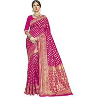 Glory Sarees Womens Kanchipuram Art Silk Saree With Blouse Piece (kara115rani_Rani)