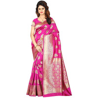 Sugathari Womens Banarasi Saree Pure Kanjivaram Silk Saree Soft new ladies 2023 Design Wear Pattu Sarees Latest Cotton Party Sari collections With Blouse Piece for Wedding sadi (PARI 6 RANI)