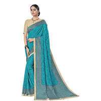 Vimla Womens Mysore Silk Art Saree (2425_24_Turquise)