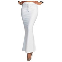BENE DE Womens 4Way Spandex Blend Saree Shapewear Petticoat for Women, Shapers for Womens Sarees (White - Small)