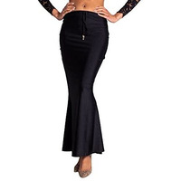 BENE DE Womens 4Way Spandex Blend Saree Shapewear Petticoat for Women, Shapers for Womens Sarees (Black - Small)