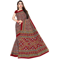 TAMAIRA FASHION Womens Plain Weave Pure Cotton Saree With Blouse Piece (2225_Maroon_Malmal)