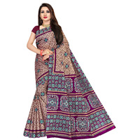 TAMAIRA FASHION Womens Plain Cotton Saree (2229_Beige)