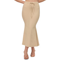 ECOMNEWGEN Silky Soft Stretchable Saree ShaperShapewearSaree Silhouette for Women (Cha1_Cream XL)