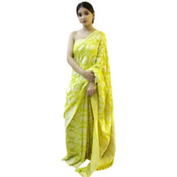 Yashika Womens Fancy Banarasi Kanjivaram Art Silk Saree with Blouse Pieces||Lemon Coloured Kanjivaram Saree|| AZ-YS-OG-CUBE LEMON