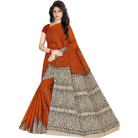 TAMAIRA FASHION Womens Plain Cotton Saree (AB11_Brown)