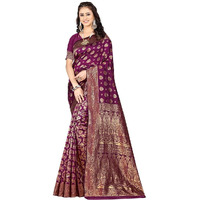 Sugathari Womens Banarasi Saree Pure Kanjivaram Silk Saree (SAM PARI-161 PURPLE)