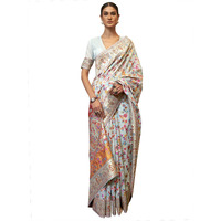 AKHILAM Womens Silk Blend Woven Design Celebrity Saree With Blouse Piece (Light Blue_KSHFA201001C)
