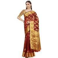Silk Zone Womens Banarasi Art Silk Saree with Blouse Piece (ASZ00049 Brown)