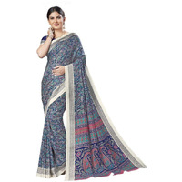 Miraan Womens Art Silk Printed Saree With Blouse Piece (VI2445; Multicolored)