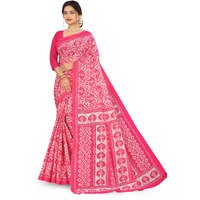TAMAIRA FASHION Womens Plain Weave Pure Cotton Saree Without Blouse Piece(2479_Pink)