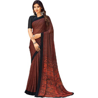Jaanvi fashion Womens Traditional Printed Chiffon Saree With Blouse Piece(star-chiffon-23603c)