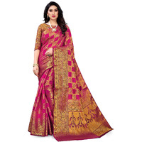 SERONA FABRICS Womens Banarasi Art Silk Saree With Blouse Piece (SERONA1144__Light Pink)