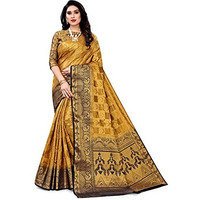 SERONA FABRICS Womens Banarasi Art Silk Saree With Blouse Piece (SERONA1141__Gold)
