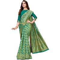 Glory Sarees Womens Kanchipuram Art Silk Saree(kara104rama_Rama Green)