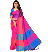 Silk ZoneWomens Soft Silk Uppada Woven Pattu Pink Saree(SZ-AURA-PN-433)