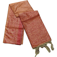 NK Textiles Womens PlainSolid with Tribal Warli Design Border Woven Raw Silk Saree with Tassels (14 DESIGNS & COLORS)