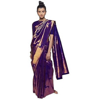 Yashika Womens Trendy Banarasi Kanjivaram Purple Color Art Silk Saree with Blouse Material(LEENA PURPLE)