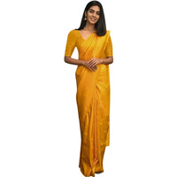Yashika Womens Trendy Banarasi Kanjivaram Yellow Color Art Silk Saree with Blouse Material(LEENA YELLOW)