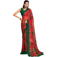 Jaanvi fashion Womens Fancy Chiffon Floral Printed Saree with Blouse Piece(star chiffon-125-25101-A)