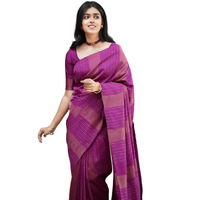 Sidhidata Womens Kanjivaram Banarasi Paithani Jacquard Silk Saree With Unstitched Blouse Piecee (Silk Heritagee Rani_Rani_Free Size)