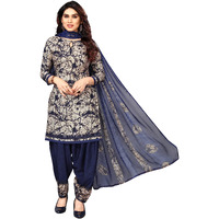 Sidhidata Womens Womens Crepe Printed Patiyala Salwar Suit Dress Material Suit (DM Janjaal Blue_Blue_Unstitched)