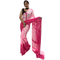 Sidhidata Womens Chinon Ready To Wear 1 Minute Draped Saree With Unstitched Blouse Piece (A Pink)