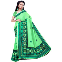Sidhidata Textile Womens Printed Georgette Saree With Unstitched Blouse Piece(Multicolour)