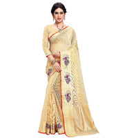 Sidhidata Womens Kota Doria Pure Cotton Saree With Unstitched Blouse (Z Chiku)