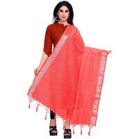 Sidhidata Womens Solid Cotton Dupatta (Dupatta Doby Peach_S Peach_2.20 Mtr)