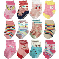 Trendy Dukaan Baby Boys & Baby Girls Cotton Socks (107AGripSocks_Multicolored)