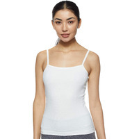 Jockey Snug Fit Low-Neck Thermal Spaghetti Top for Women 2501_Off White_L