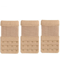 DClub Bra Extender 2 Hook Stretchy Soft and Comfortable Bra Strap Extender for Women in Pregnency or Weight gain. (SKIN 3 PIECES (4 HOOK 4 RAW))