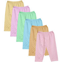 Dowin 100% Cotton Baby Pajami - Pack of 6 - Assorted Colours (Light_Plain_L)