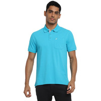 AMERICAN CREW Polo Collar T-Shirt for Men with Pocket (AC360-S_Bachelor Button)