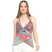 KE Kanha Exports Womens Relaxed Fit Halter Top - Stylish and Comfortable Casual Wear for Women & Girls (Light Carmine Pink)