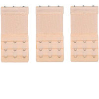 DClub Bra Extender 2 Hook Stretchy Soft and Comfortable Bra Strap Extender for Women in Pregnency or Weight gain. (SKIN 3 PIECES (3 HOOK 3 RAW))