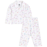 The Mom Store Baby Pajama Set | 100% Cotton | Nightwear | Sleepwear for Newborn and for Kids | Soft | Comfortable | for Boys and Girls | Sunshine and Rainbows | 5-6 Years |