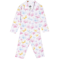 The Mom Store Baby Pajama Set | 100% Cotton | Nightwear | Sleepwear for Newborn and for Infant | Soft | Comfortable | Spring Wings | for Boys and Girls| 4-5 Years | White |